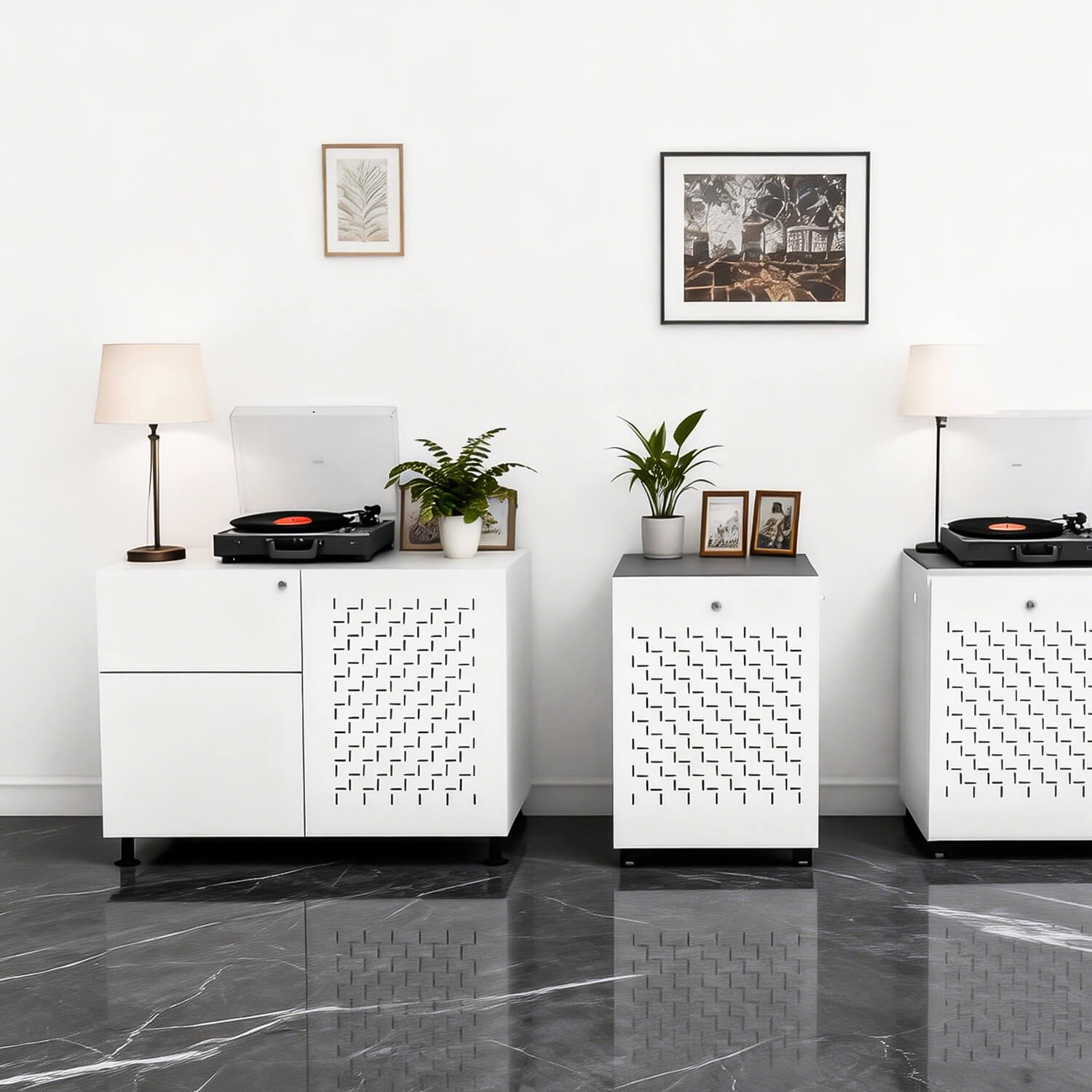 Perforated Door Metal Workstation Cabinet