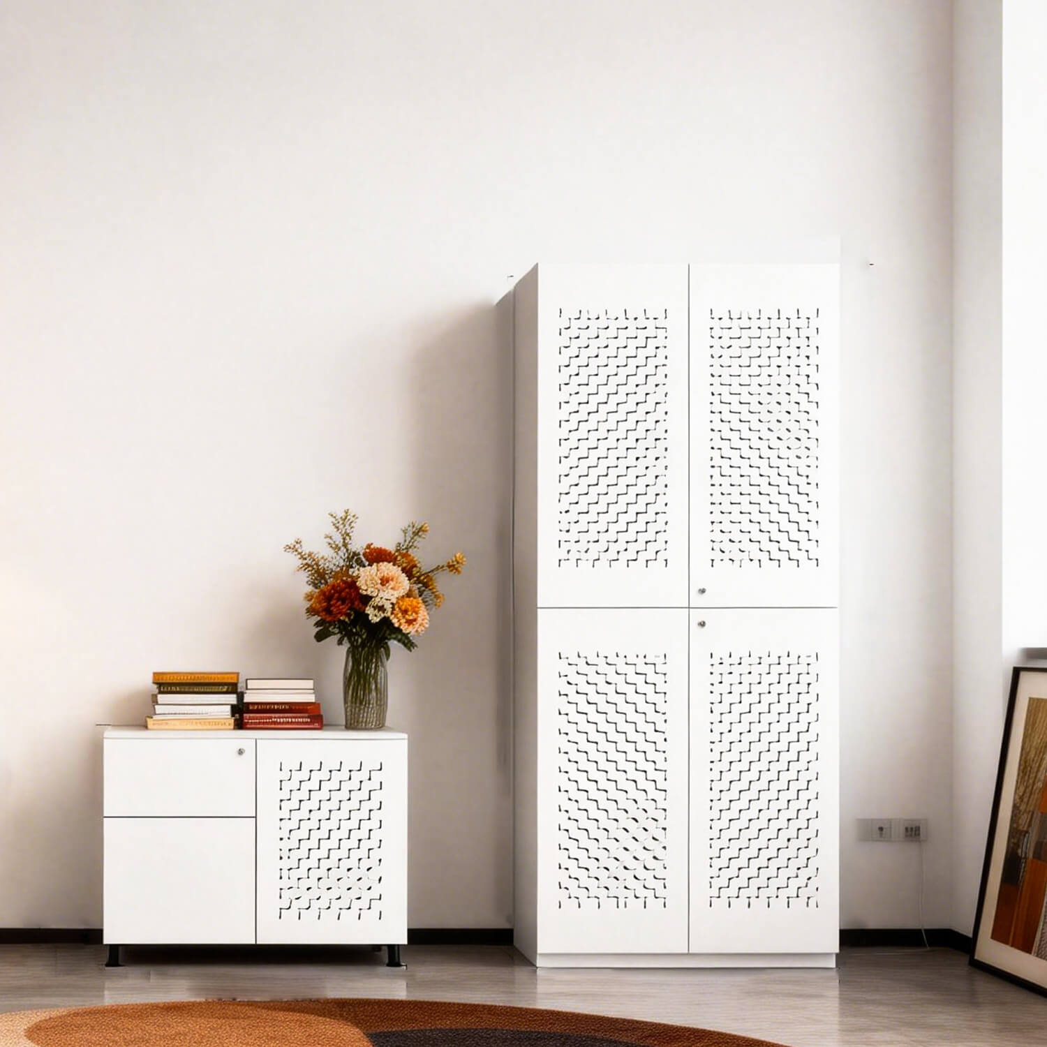 Perforated Decor Door Steel Filing Cabinet