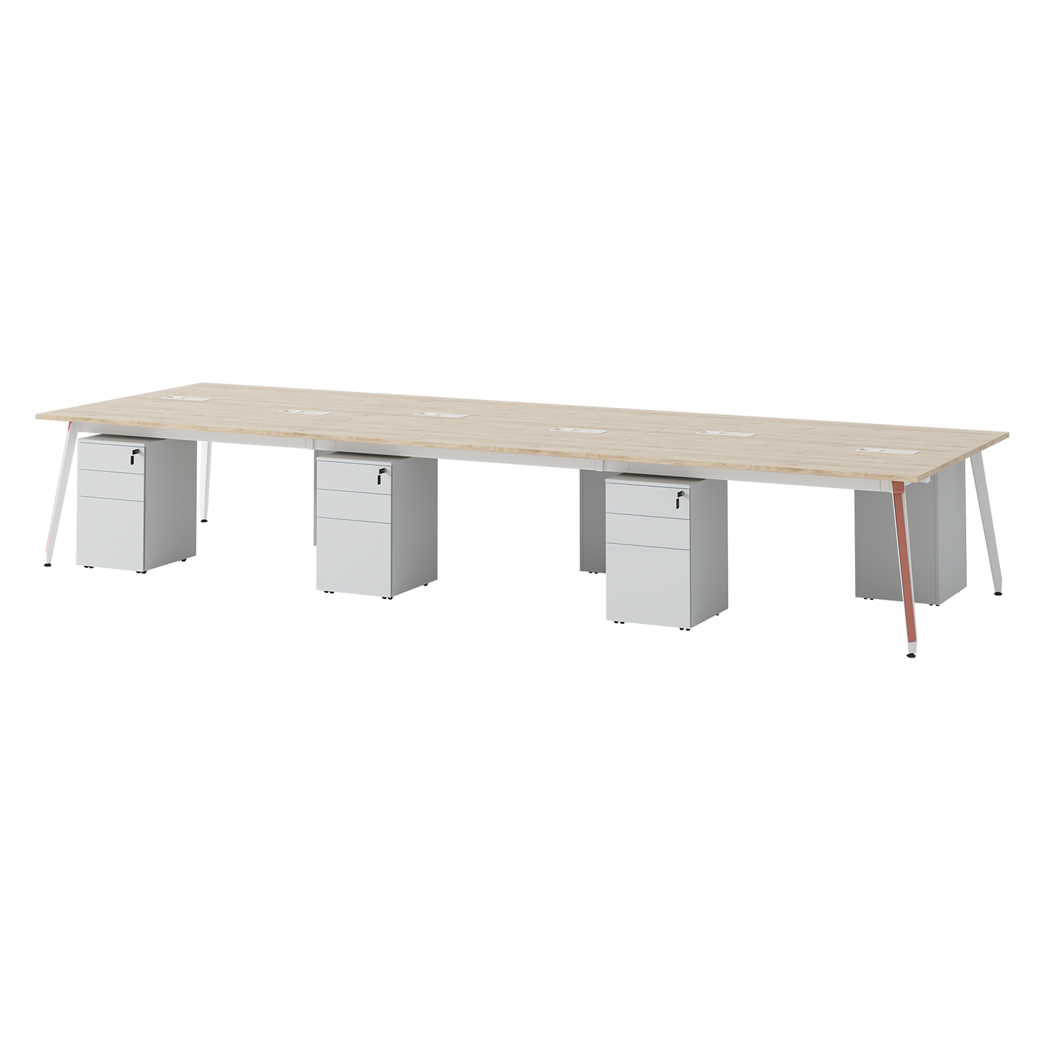 Linear 4/6 Seater Staff Workstation Desk