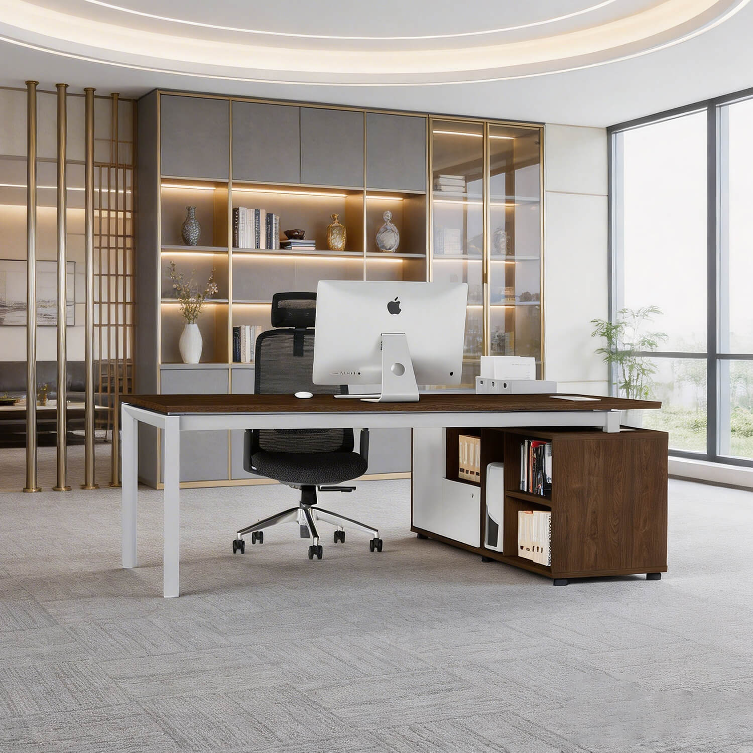Modern Office Manager Desk Cabinet