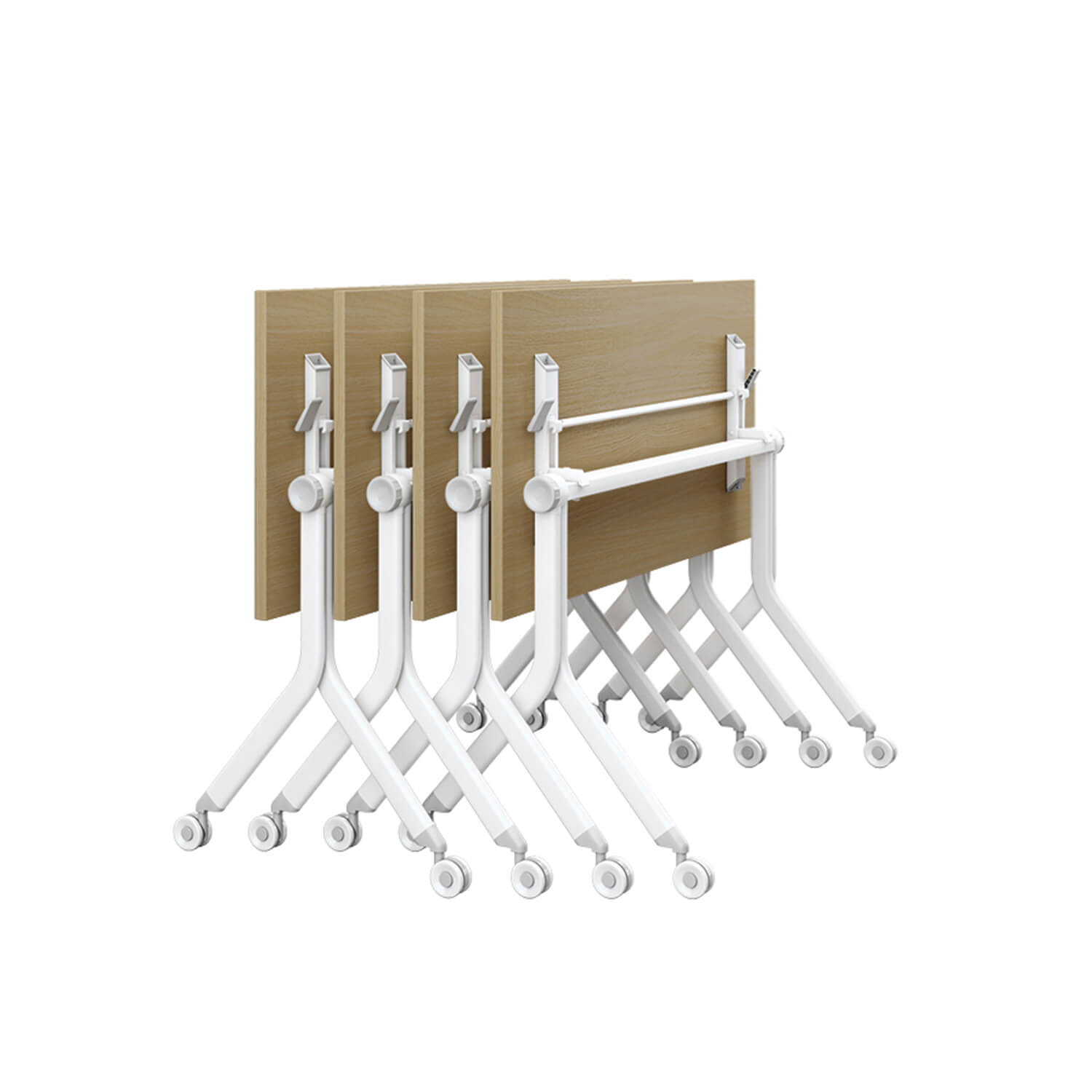 Geometric A-Frame MFC Training Table With Flip-Top Storage