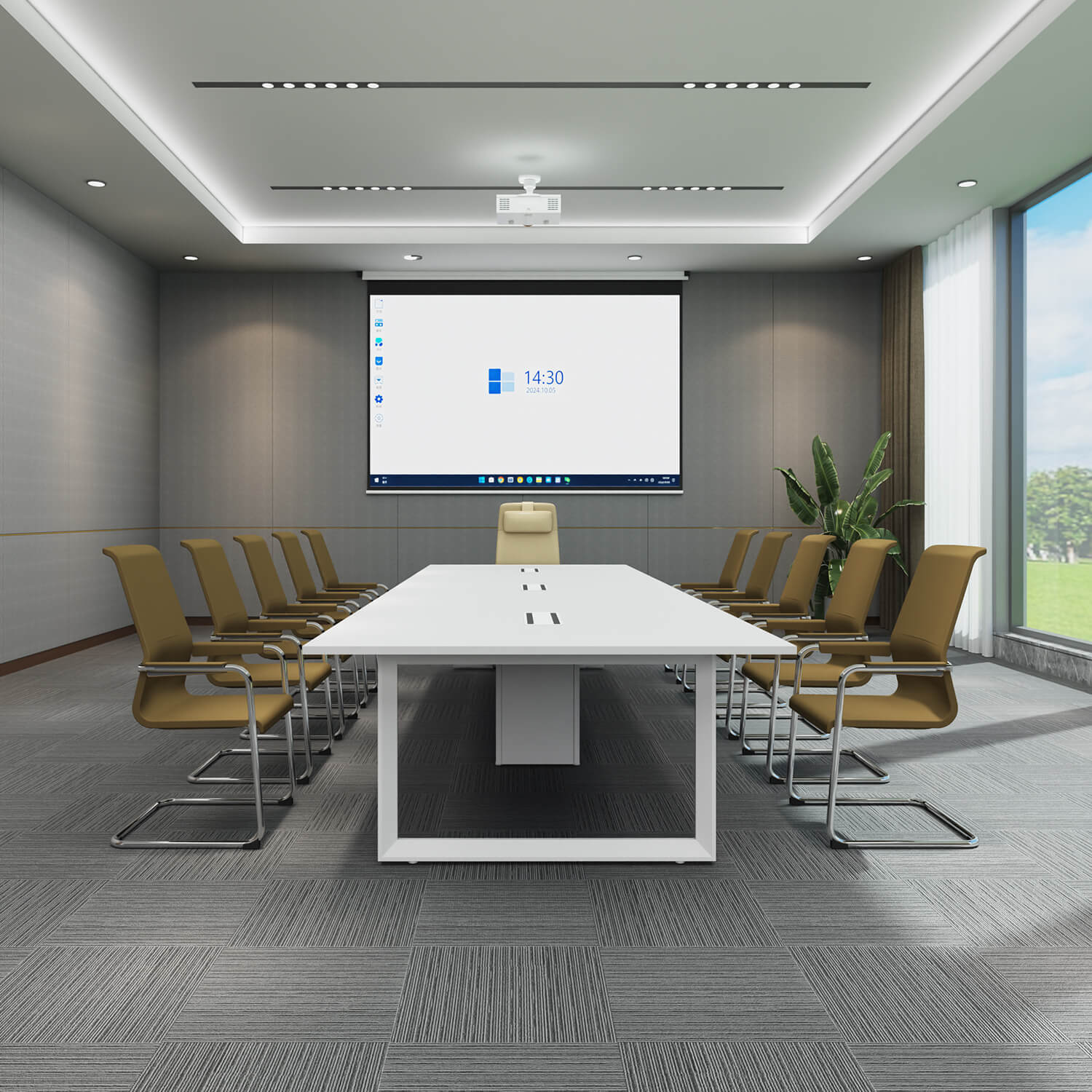 Premium Leather Cantilever Office Chair
