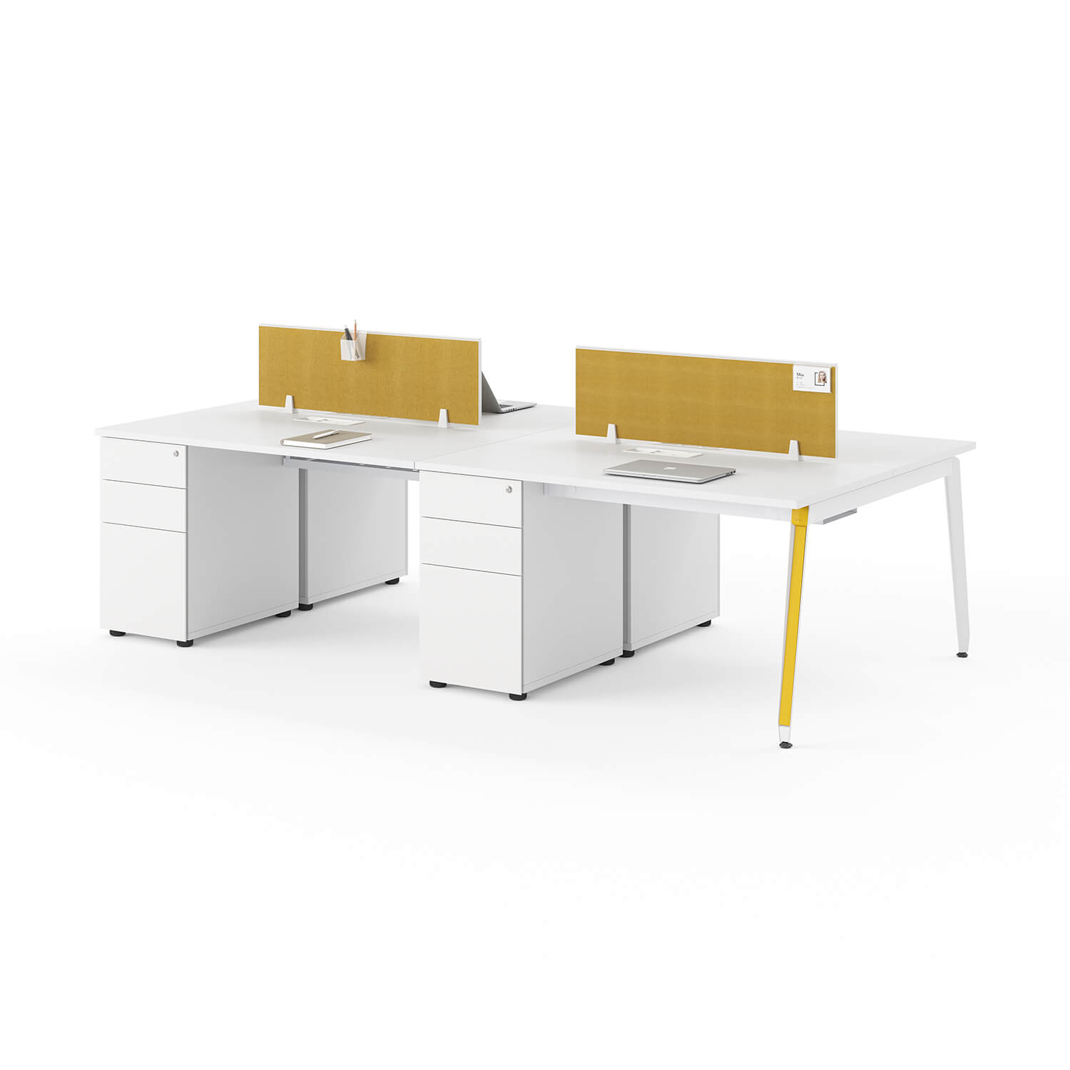 Factory Wholesale Fashionable Steel Design Double Sided 2 Person Staff Desk Metal Office Furniture