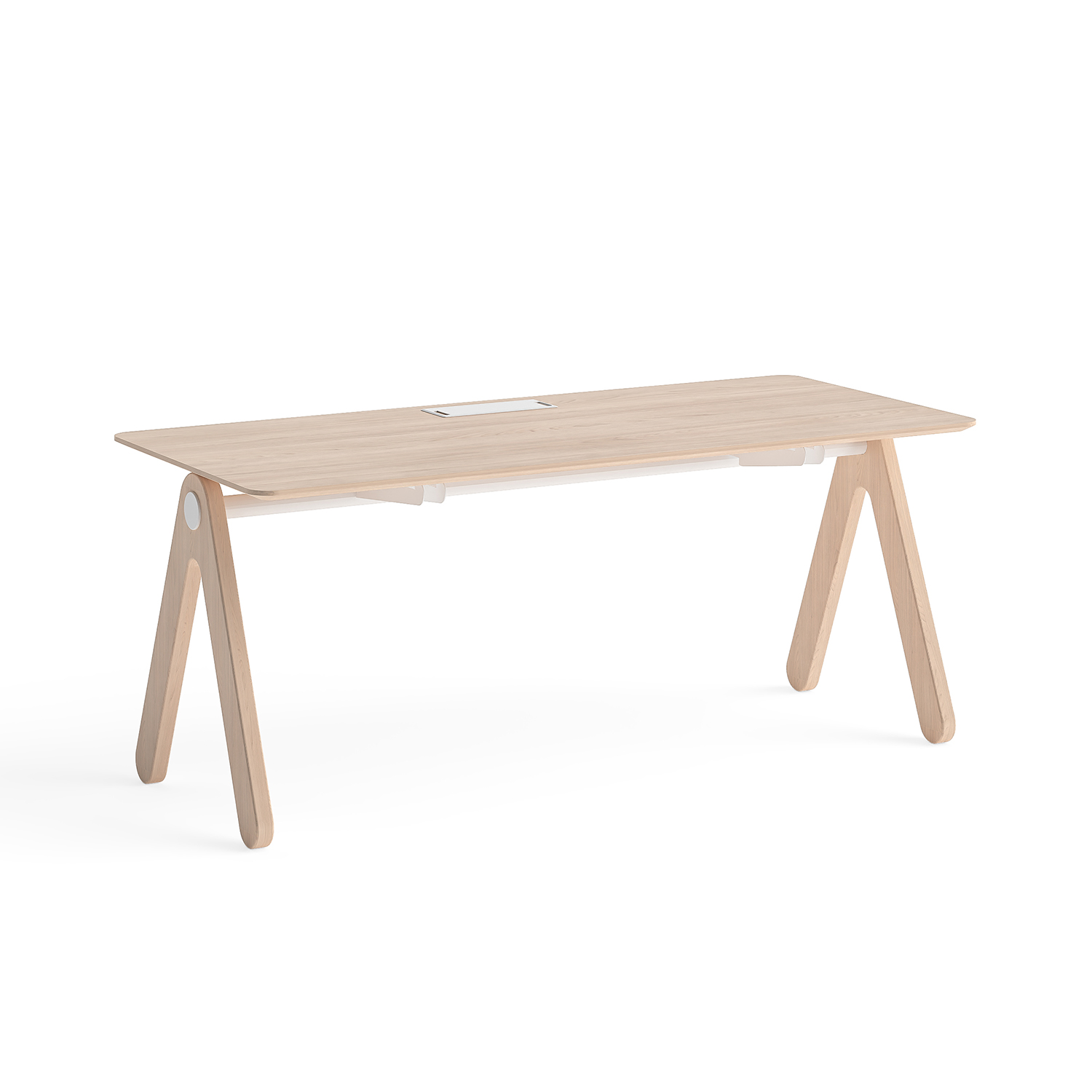 Ergonomic Height Adjustable Staff Workstation, Electric Sit Stand Employee Office Desk with Cable Management