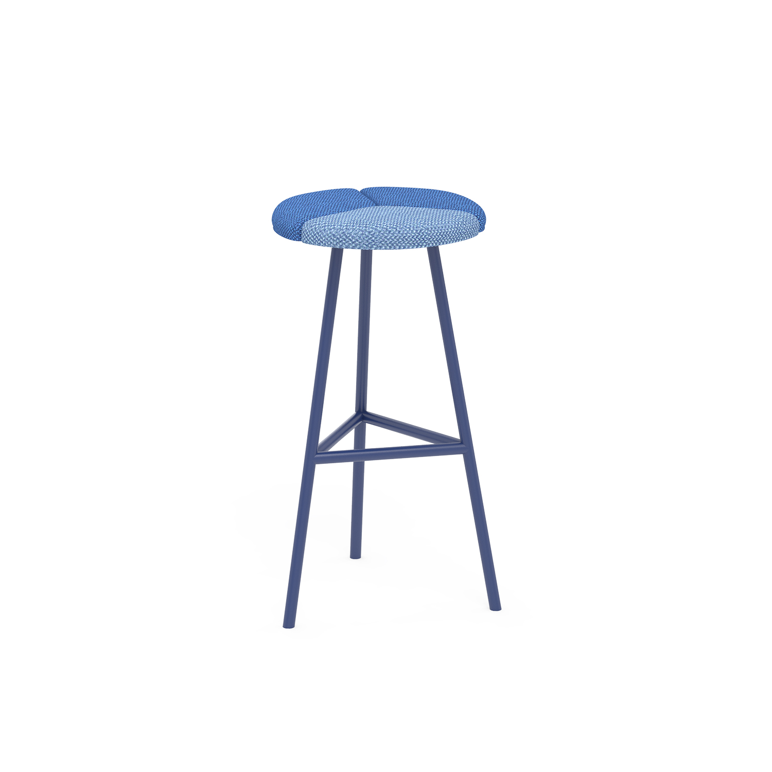 Fabric Cushion Metal Frame Bar Stool for Lounge Area