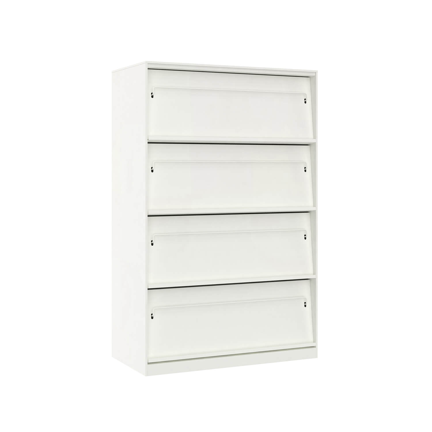 Versatile Steel Bookcase and Slanted Magazine Display Cabinet
