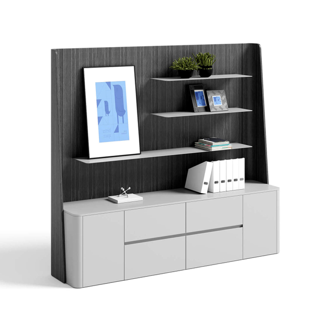 Minimalist Private Studio MFC Cabinet With Drawer System