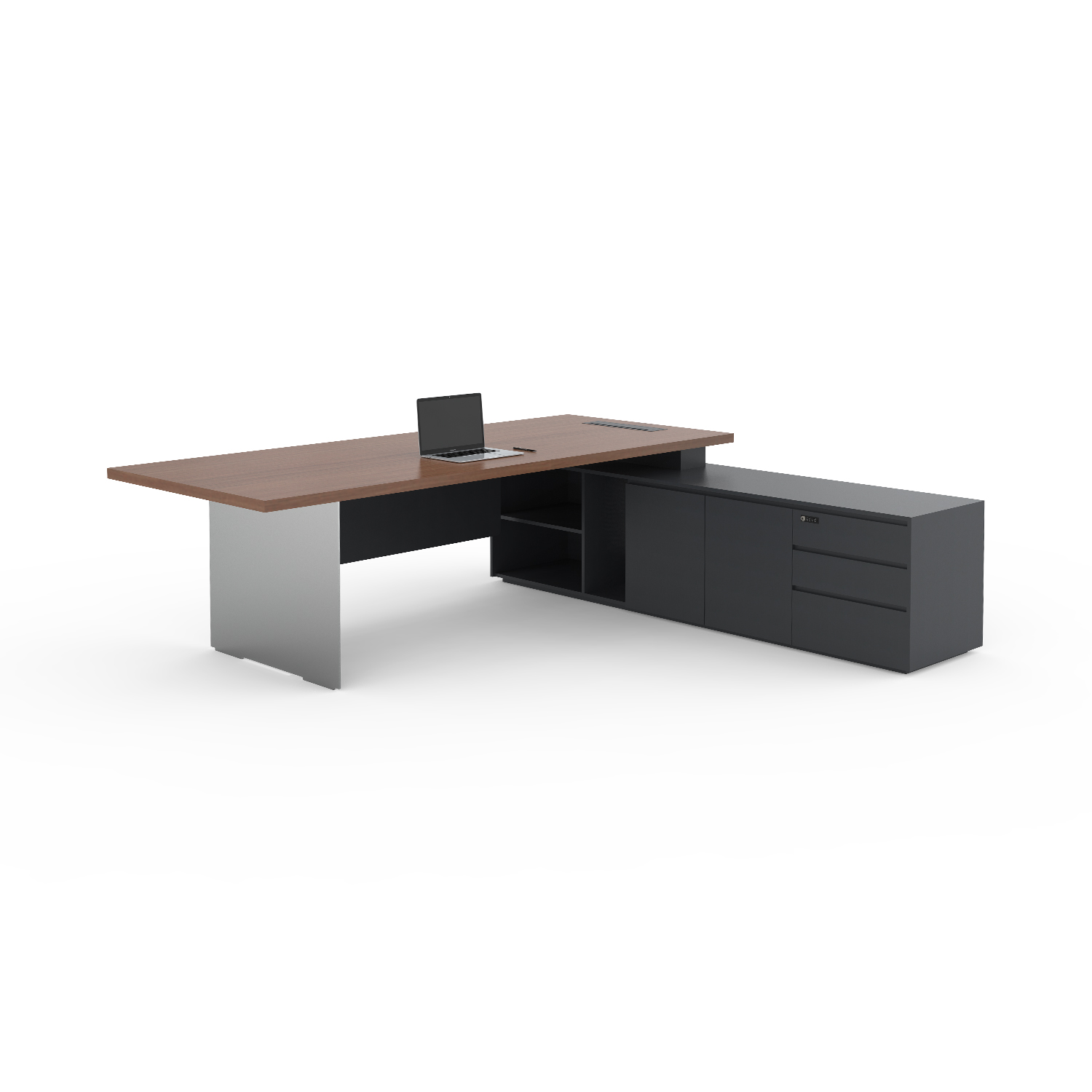 SpaceUnited Modern Metal Frame Executive Office Furniture CEO Manager Desk