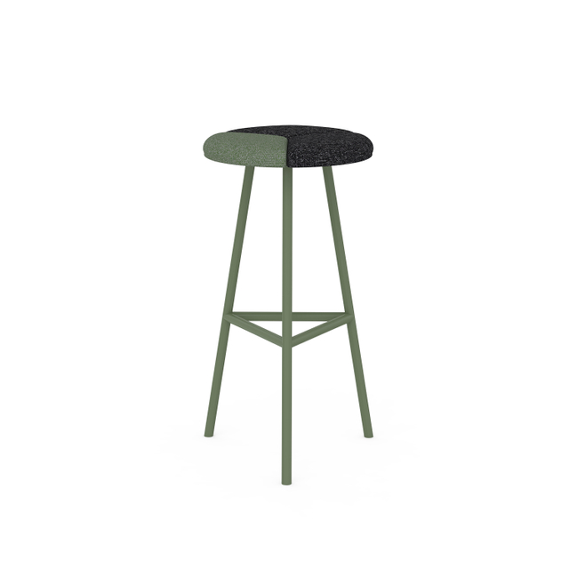 Fabric Cushion Metal Frame Bar Stool for Lounge Area