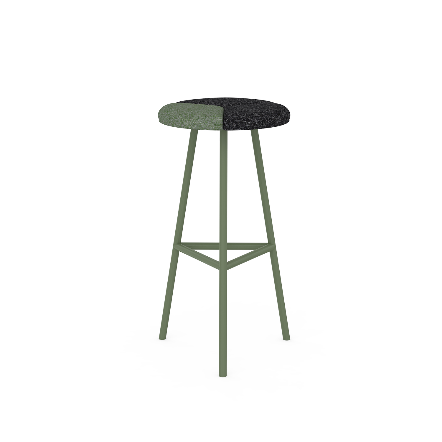 Fabric Cushion Metal Frame Bar Stool for Lounge Area