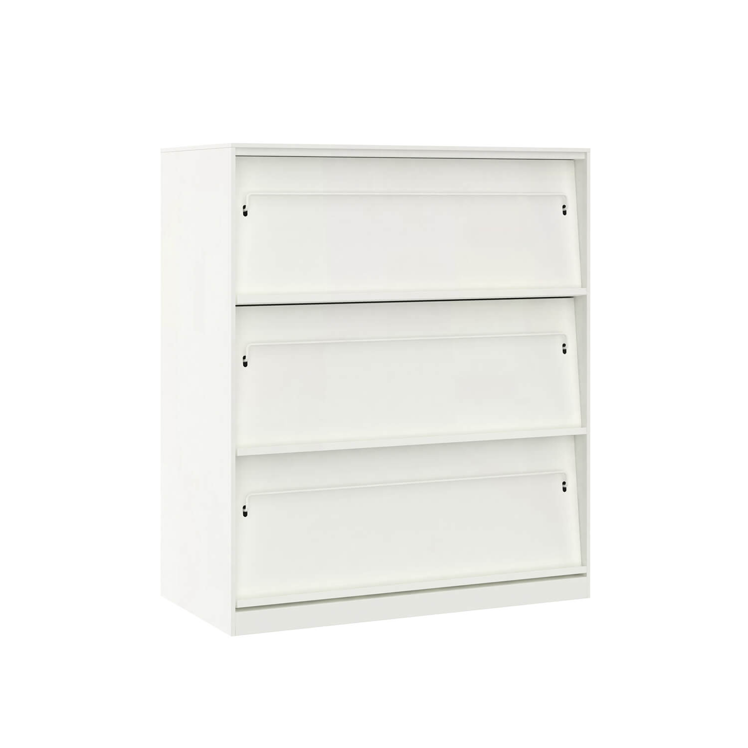 Versatile Steel Bookcase and Slanted Magazine Display Cabinet