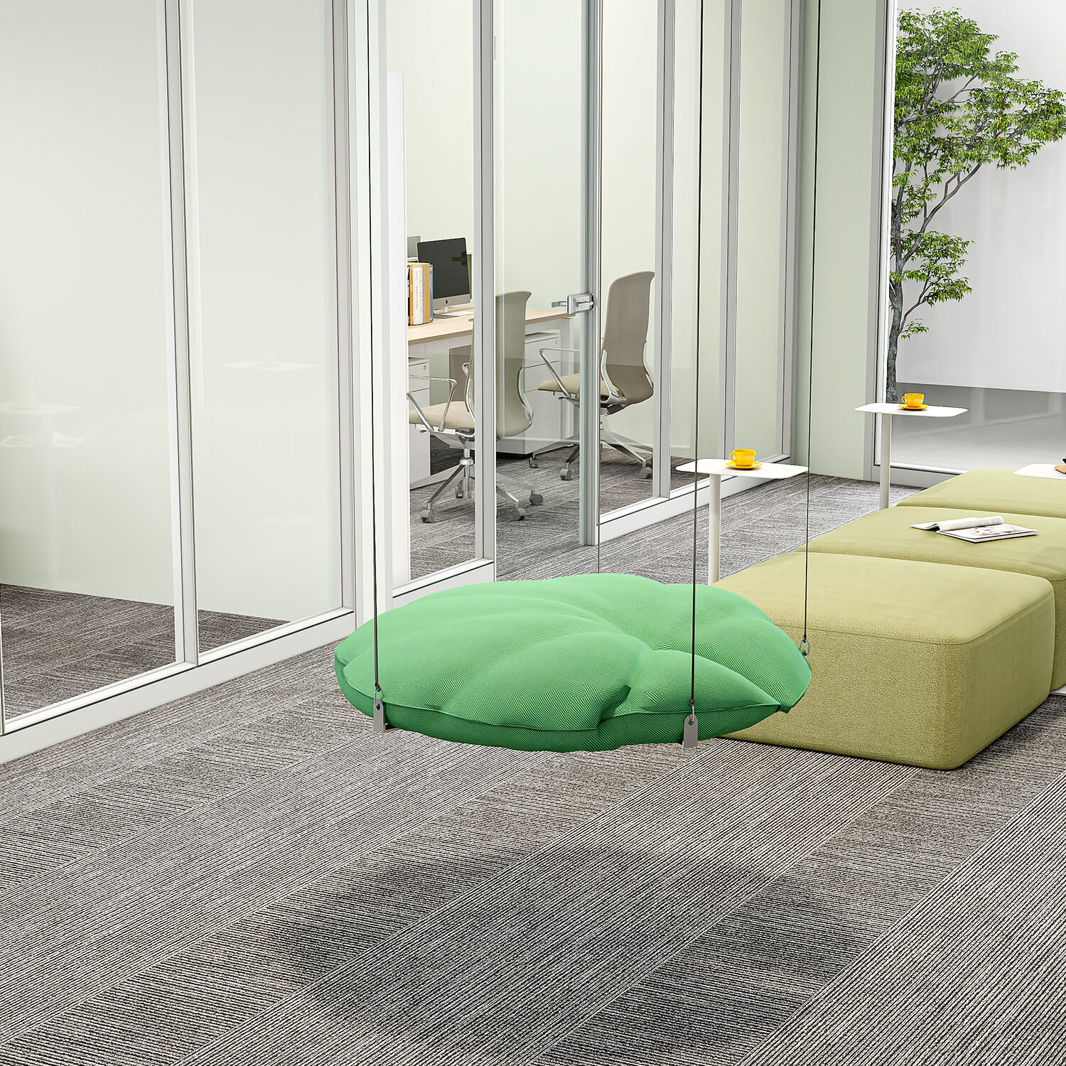 Swing Cushion with Anti-slip Steel Wire Rope