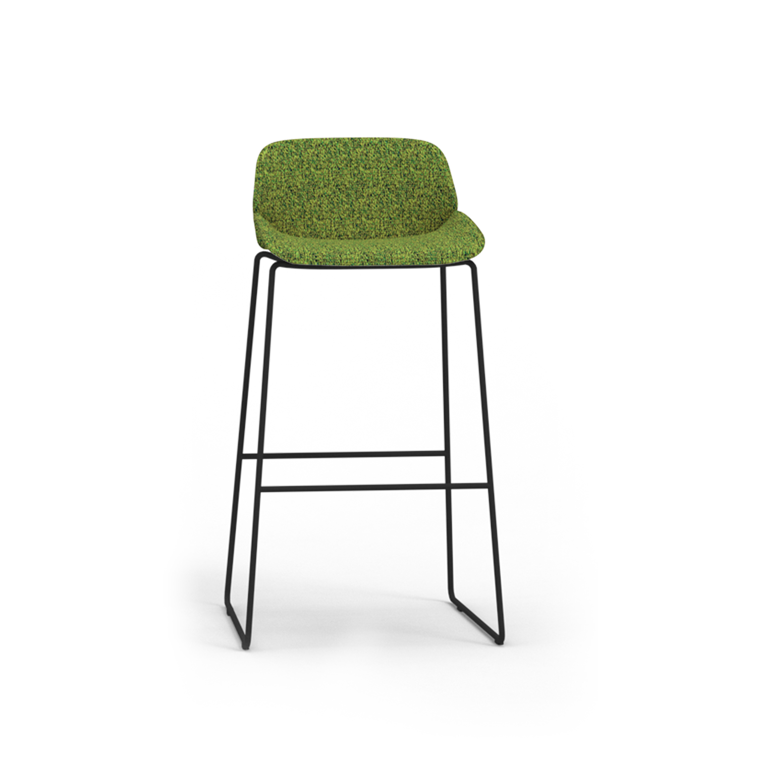 Multi Color Upholstered High Bar Stool Ergonomic Curved Back Counter Chair for Office Pantry Cafe Negotiation Loung