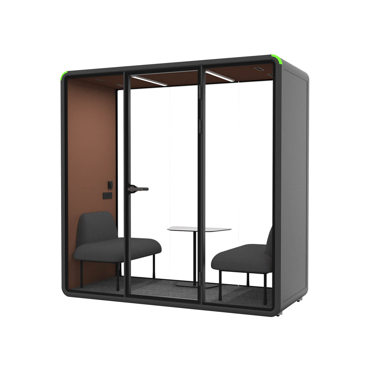 Aluminum Frame Glass Meeting Acoustic Booth