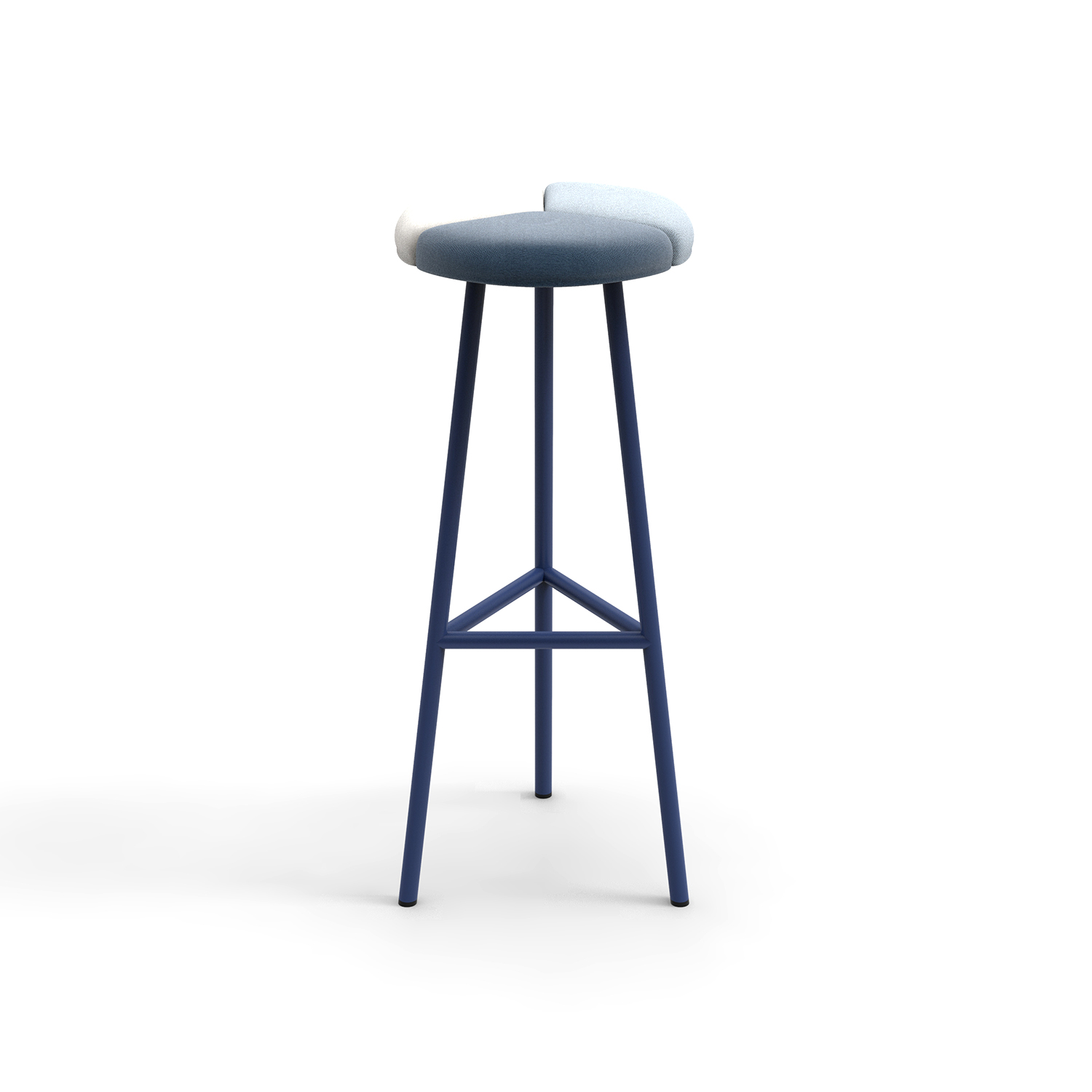 Fabric Cushion Metal Frame Bar Stool for Lounge Area