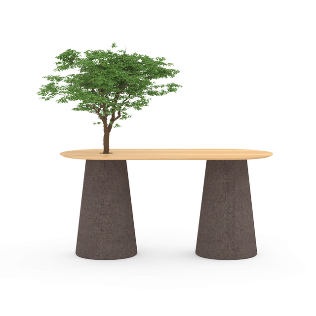 Multi-functional Leisure Bar Counter With Artificial Green Plants For Lobby Pantry Reception Room