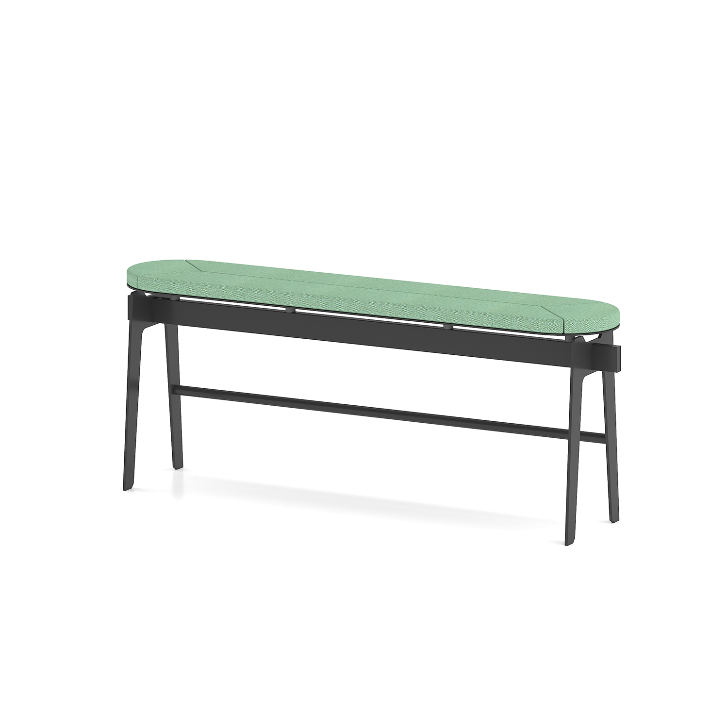 Metal Frame Upholstered Long Bench, Multi Color Fabric Wool Leather Bar Bench & Leisure Bench for Cafe Office Lobby